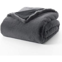 Reversible Super Soft Rabbit Faux Fur Blanket